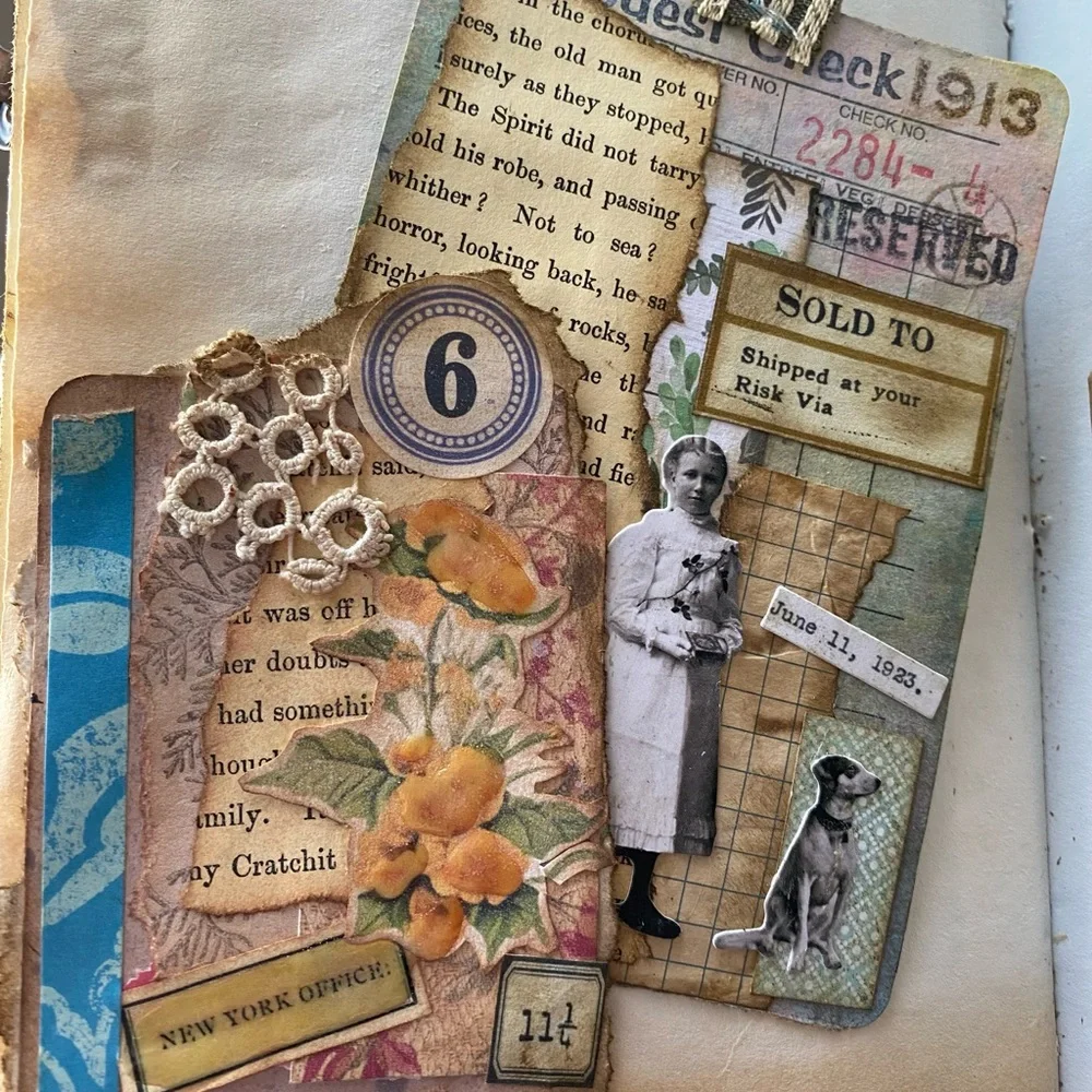 🆕 Handmade Travelers Notebook Junk Journal - Diary of an Edwardian Lady